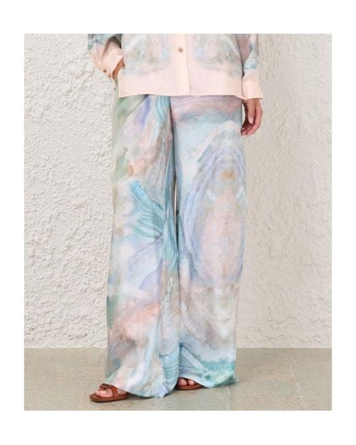Zimmermann Blue Illuminate Track Pants