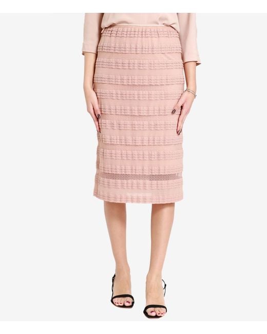 N°21 Pink Lotus Leaf Trimmed Skirt