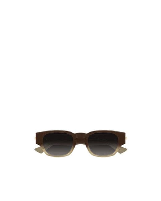 Bottega Veneta White Eyewear Square Frame Sunglasses for men