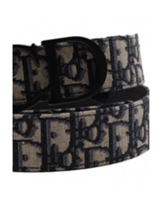 Dior Black Homme Oblique Reversible Belt for men