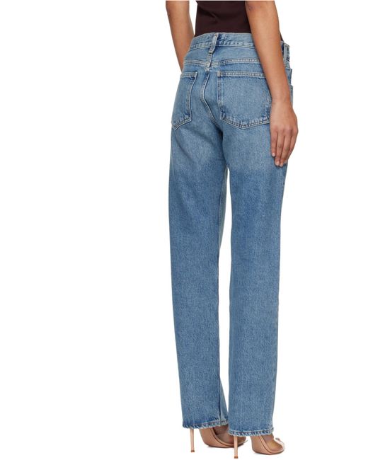 Agolde Blue Downtown Low Rise Jeans