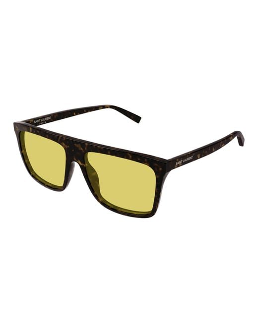 Saint Laurent Yellow Sl 904 Rectangular Sunglasses for men