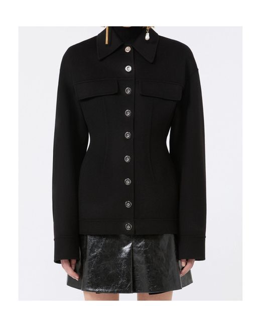 Sportmax Black Spxarena Sculpted Tailored Jacket