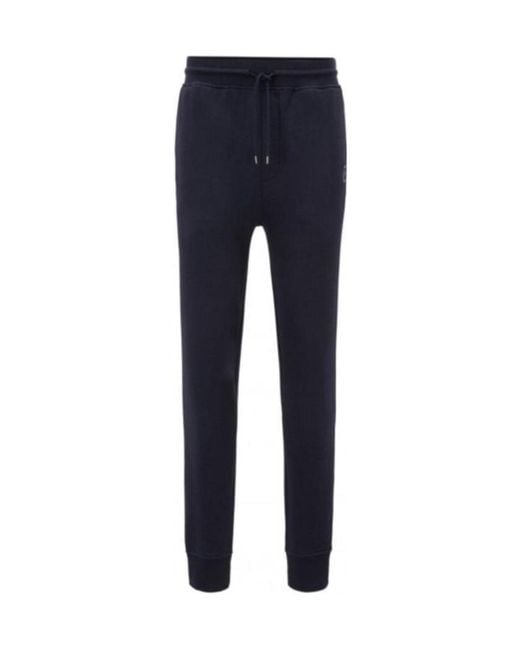 Boss Blue Logo-Laced Sweatpants for men