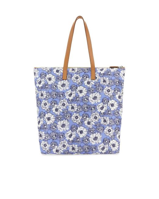Prada Blue Printed Re-Nylon Tote Bag for men