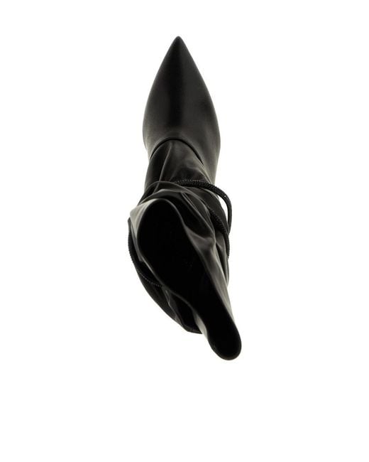 Rene Caovilla Black Ren Caovilla Pointed Toe Ankle Boots