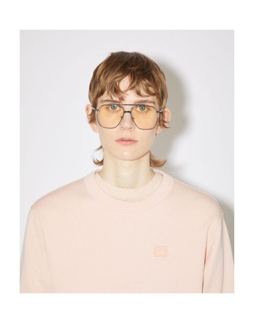 Acne Natural Face-Patch Organic Cotton Sweatshirt for men