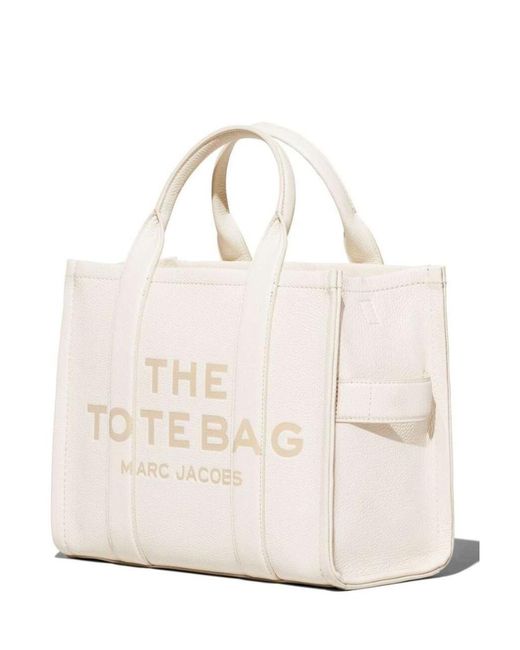 Marc Jacobs Natural The Medium Logo Detailed Tote Bag