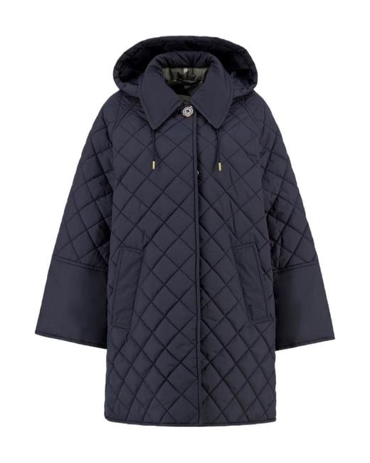 Barbour Blue Long-Sleeved Cotton-Padded Jacket