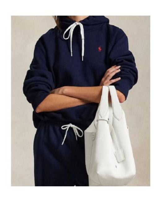 Polo Ralph Lauren Blue Shrunken Fit Fleece Hoodie