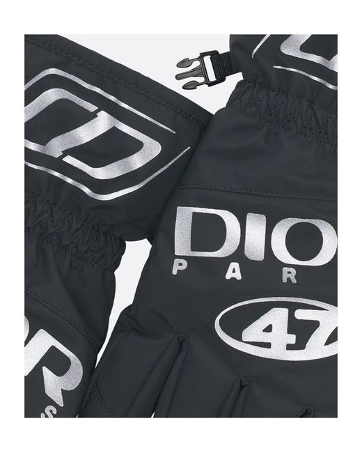 Dior White And Descente Ski Gloves for men