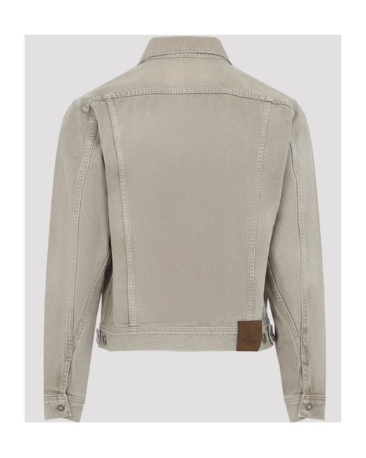 Tom Ford Gray Buttoned Denim Jacket for men