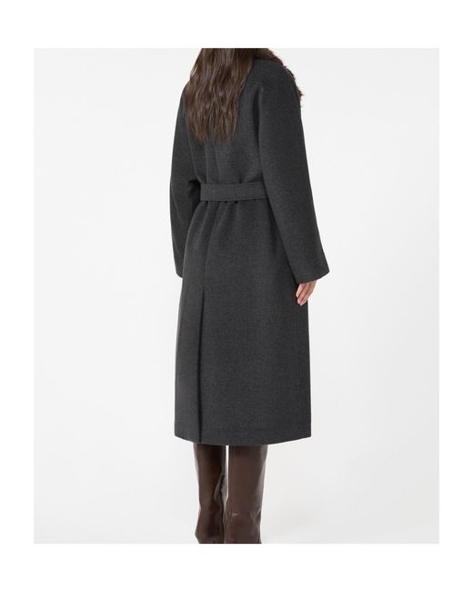 Weekend by Maxmara Black Cacio Dressing Gown Coat