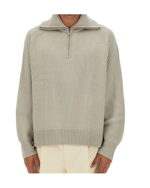 Studio Nicholson Gray Level Knitted Sweater for men
