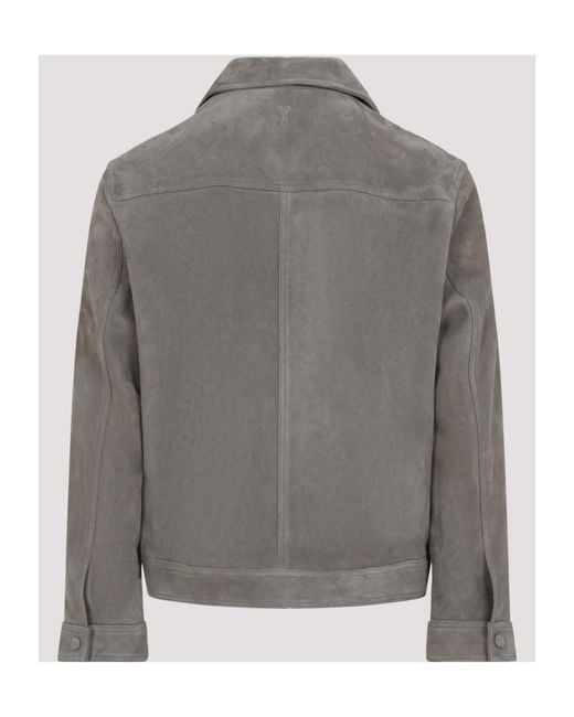 AMI Gray Zipped Jacket for men