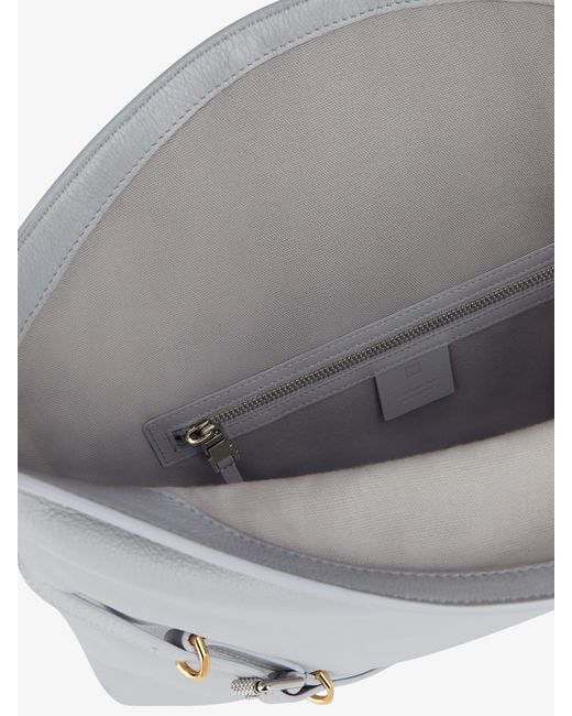 Givenchy Gray Voyou Logo Detailed Medium Shoulder Bag