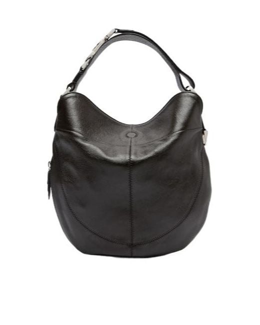 Lemaire Black Quiver Clip Medium Leather Shoulder Bag