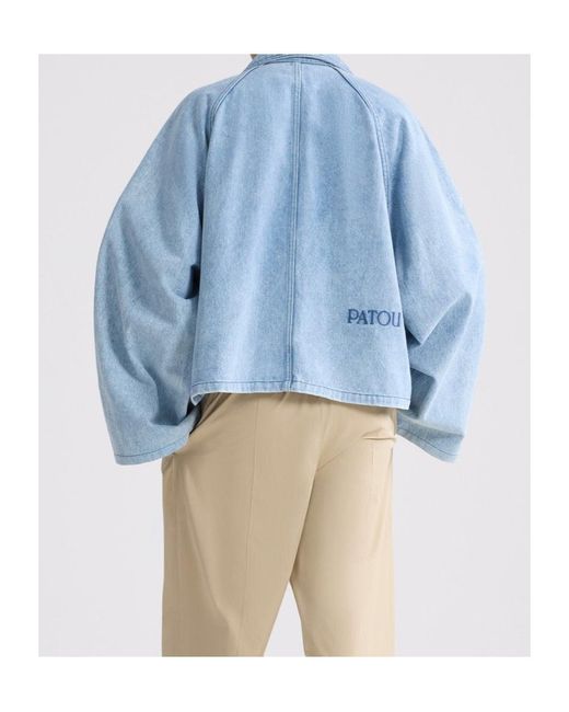 Patou Blue Oversized Cropped Jacket