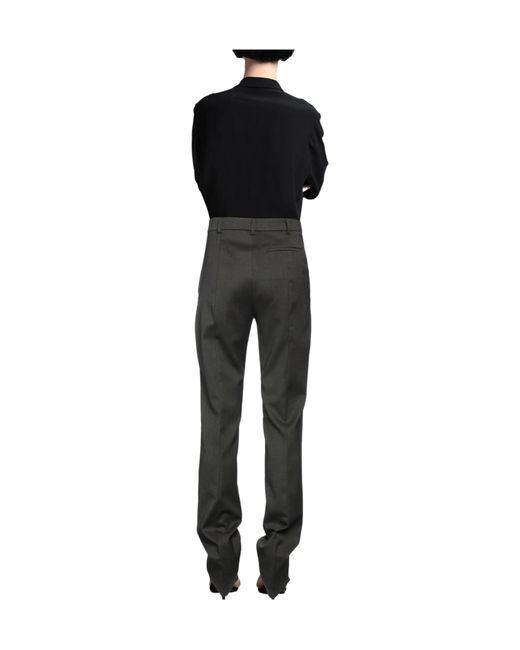Sportmax Gray Casual Wool Trousers
