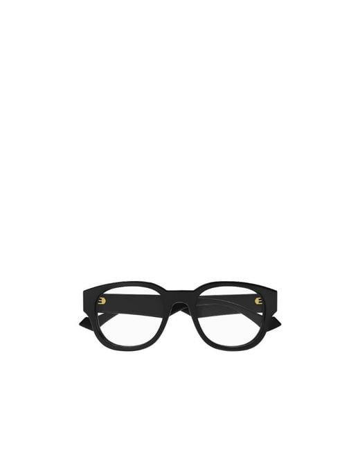 Gucci White Eyewear Panthos Frame Glasses for men