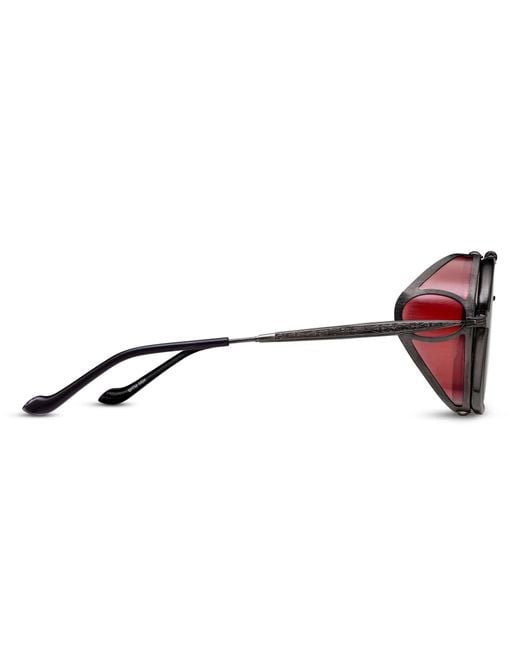 Matsuda White Round-Frame Sunglasses for men