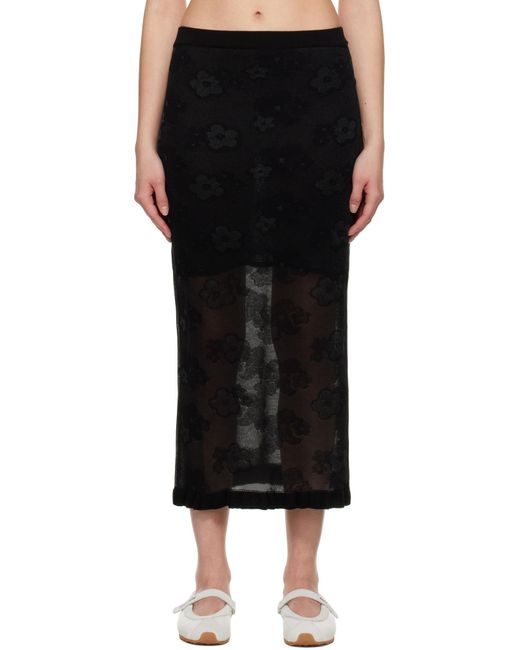 CECILIE BAHNSEN Black Pegonia Skirt
