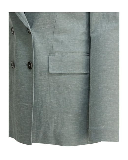 Circolo 1901 Gray Double-Breasted Blazer