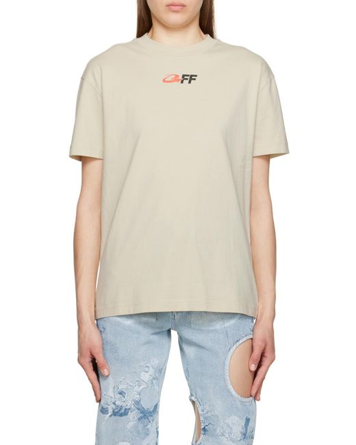Off-White c/o Virgil Abloh Yellow Graphic-Print Cotton T-Shirt