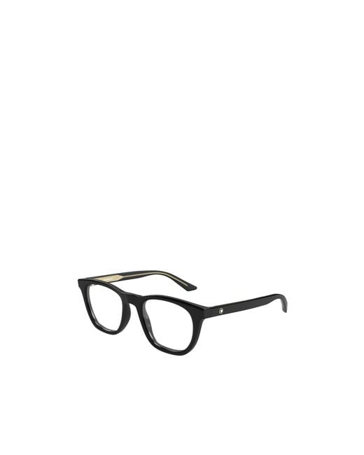 Montblanc White Eyewear Square Frame Glasses for men
