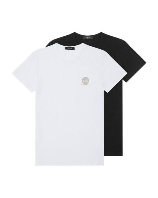 Versace Black 2-Pack Crewneck T-Shirts for men