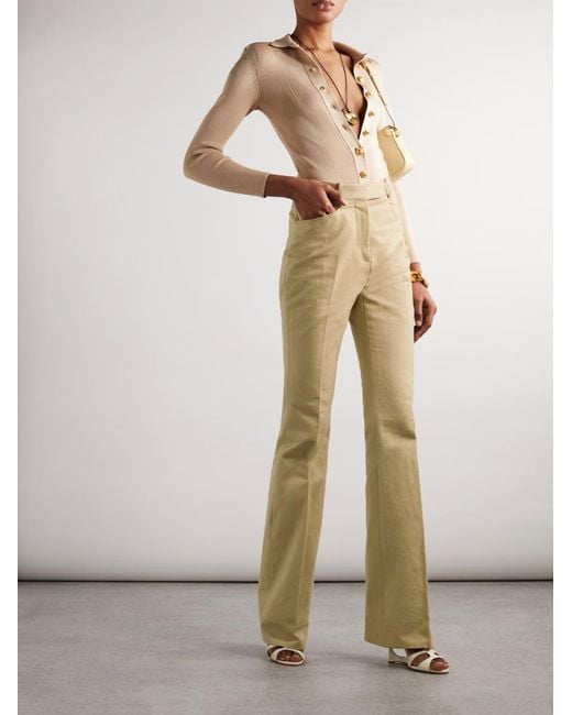Tom Ford Natural Flared Tailored Pants