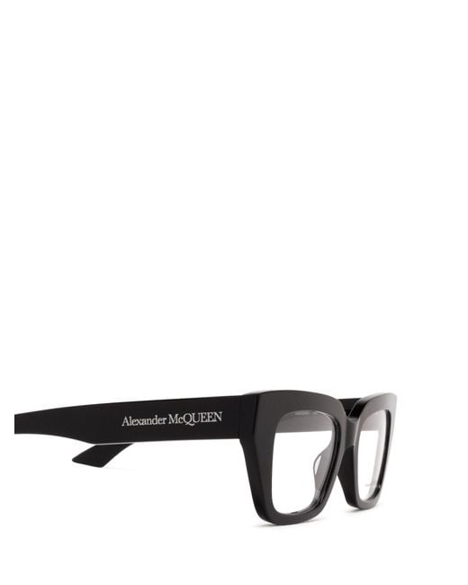 McQueen White Eyewear Square Frame Glasses