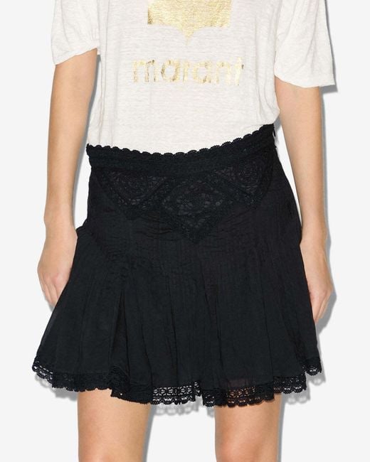 Isabel Marant Black Isabel Marant Étoile Goldie Short Lace Skirt