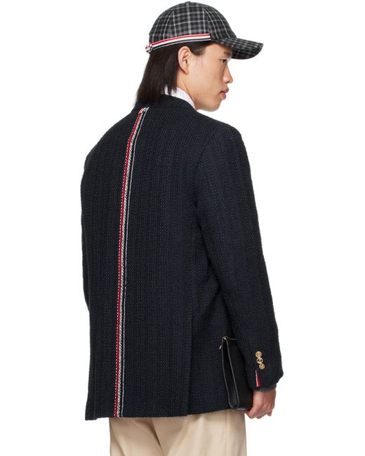 Thom Browne Blue Striped Blazer Jacket for men