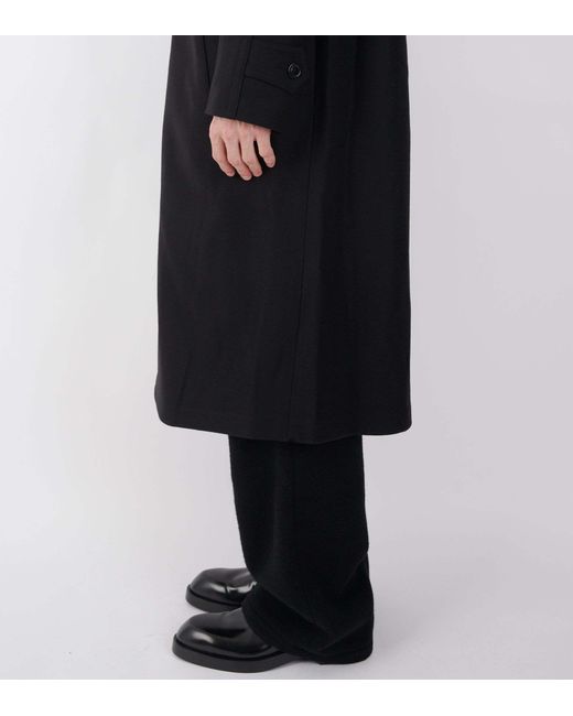 Rier Black Loden Wool Coat for men