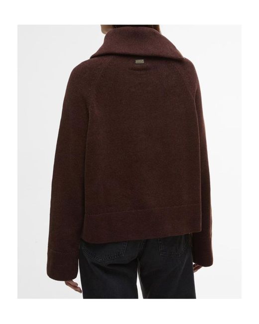 Barbour Purple Saskia Funnel-Neck Jumper