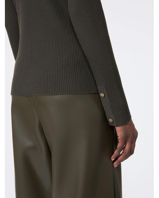 Max Mara Green Long-Sleeved Knitwear