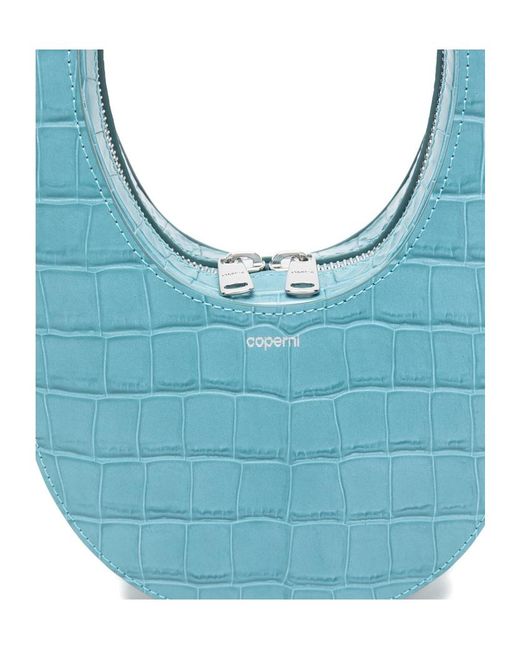 Coperni Blue Embossed Mini Swipe Bag