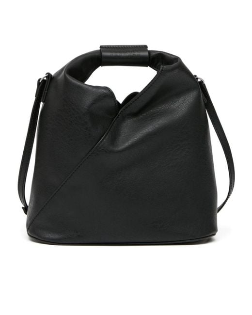 MM6 by Maison Margiela Black Japanese Logo Detailed Crossbody Bag