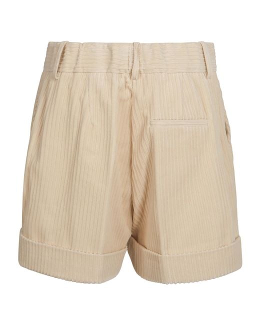 P.A.R.O.S.H. Natural P.A.R.O..H. High-Waisted Corduroy Shorts