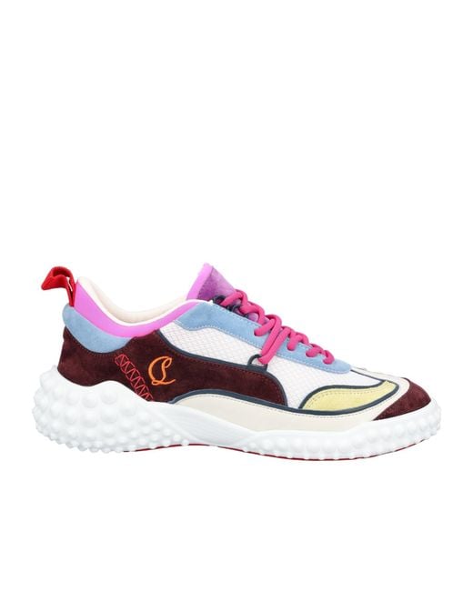 Christian Louboutin Pink Textured Sole Sneakers