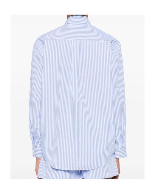 Sporty & Rich Blue Striped Shirt