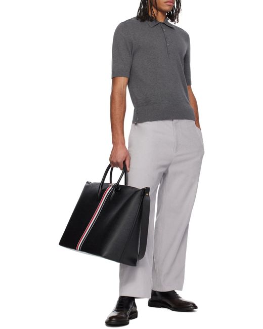 Thom Browne Black Duffle Bag for men