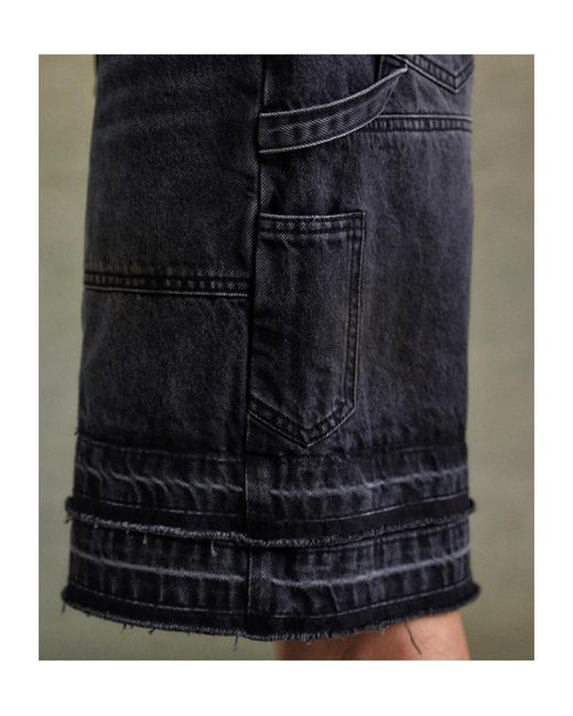 ANDERSSON BELL Blue Raw-Hem Denim Shorts for men