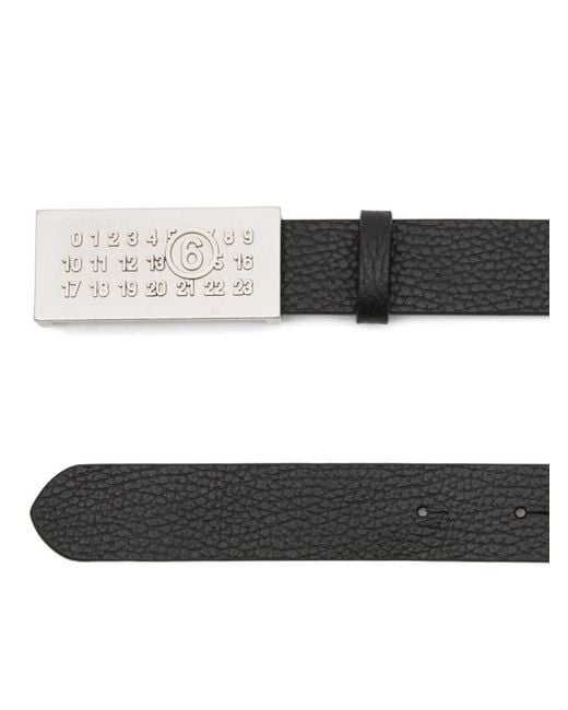 MM6 by Maison Margiela White Numeric Belt for men