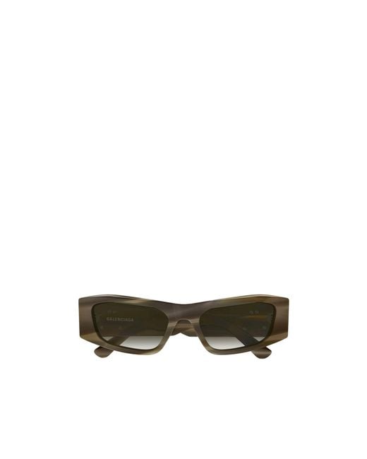 Balenciaga Green Eyewear Cat-Eye Frame Sunglasses