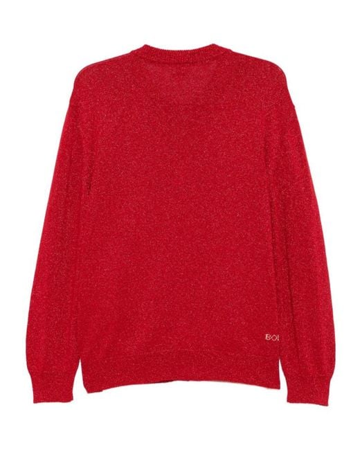Bode Red Hearts Lamé Cardigan for men