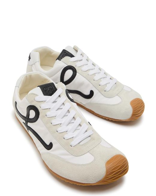 Loewe White Nylon Sports Shoes for men