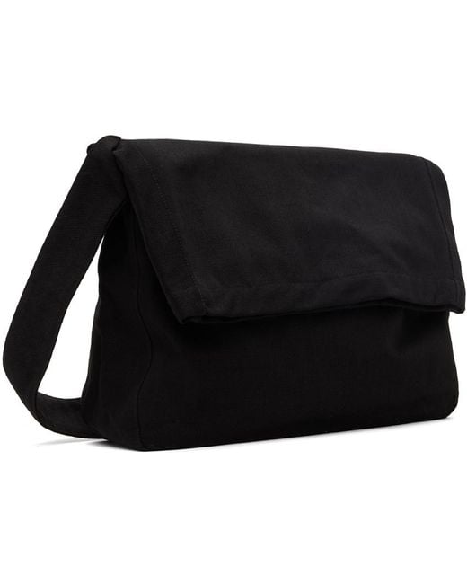 Our Legacy Black Foldover-Top Sling Bag for men