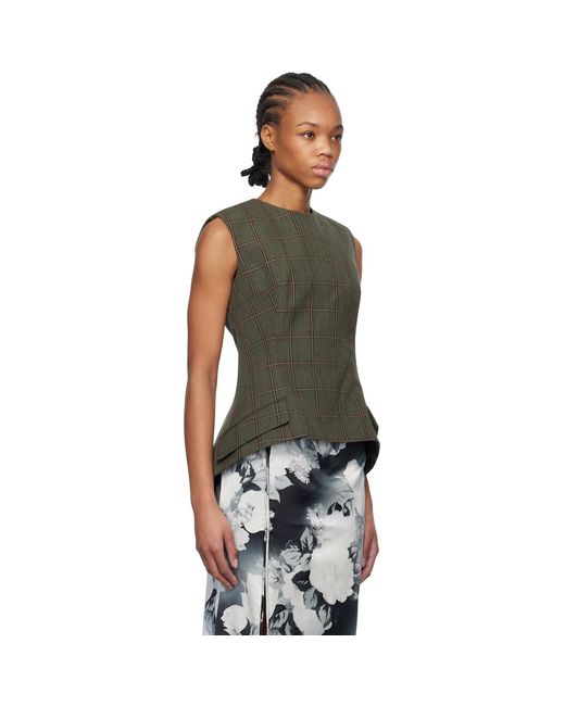 MERYLL ROGGE Green Blazer Top